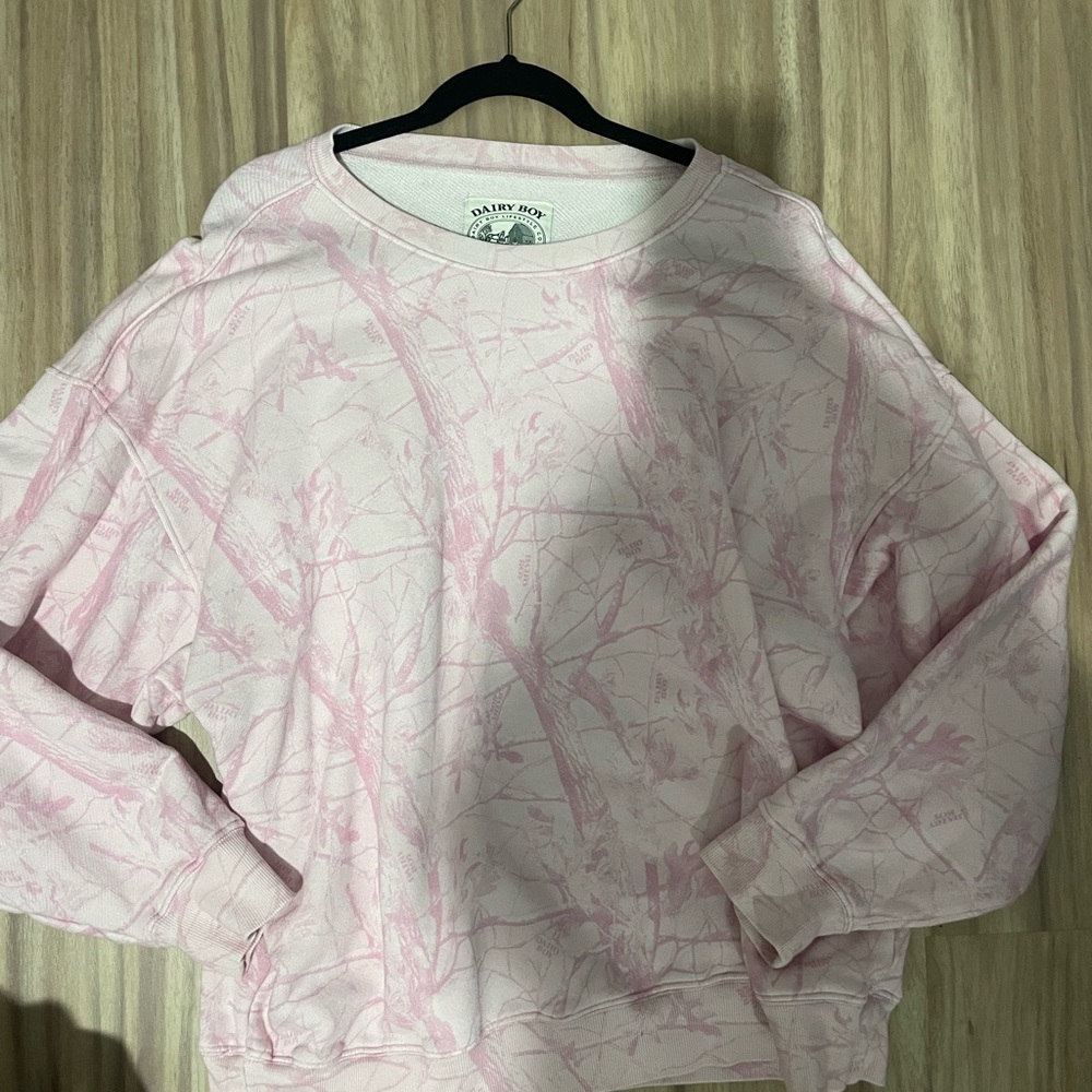 Dairy Boy Pink Camouflage Sweatshirt